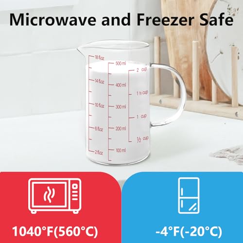 18OZ 500ML Glass Measuring Cup