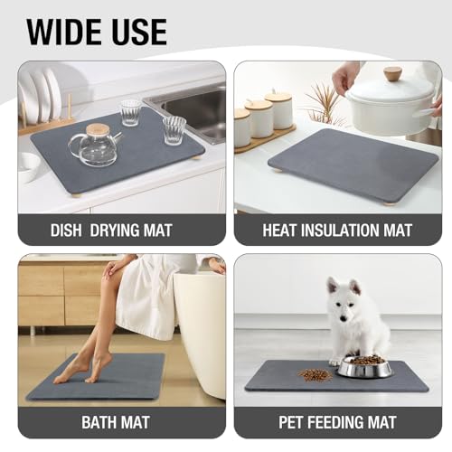 Large Stone Dish Drying Mat for Kitchen Counter