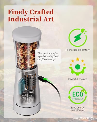 Electric Salt and Pepper Grinder Set with Storage Base (2 Count)