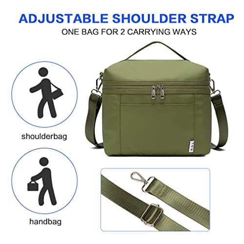 NOL Insulated Lunch Bags for Women Cooler Bag Lightweight Nylon Waterproof Lunch Box for Work