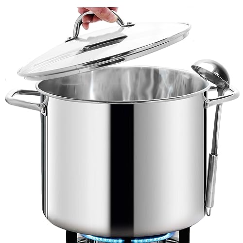 16 Quart LARGE Stock Pot with Glass Lid