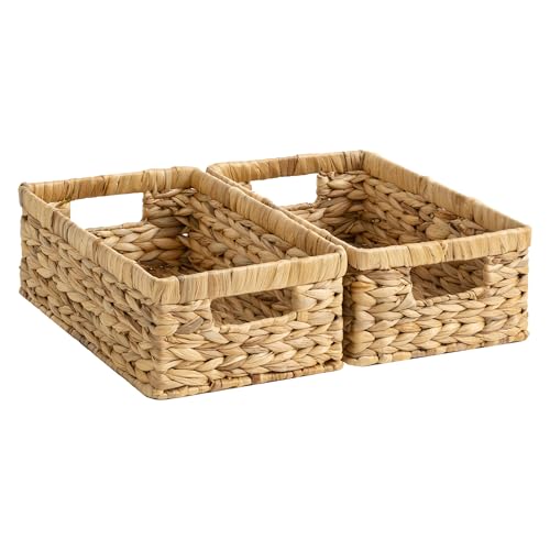 Wicker Storage Baskets for Shelves (2 Count)
