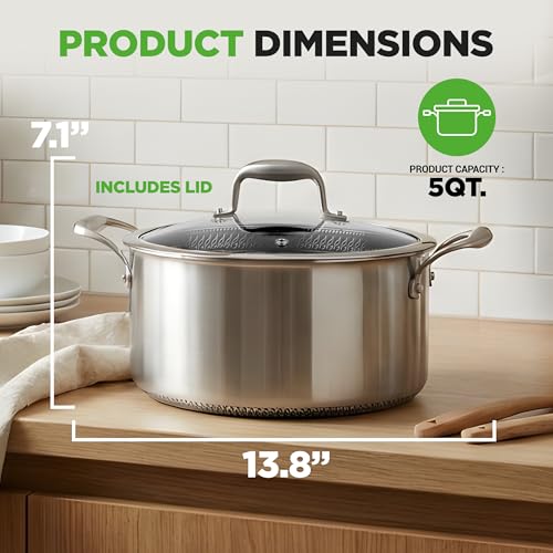 5 QT Stainless Steel Stew Pot