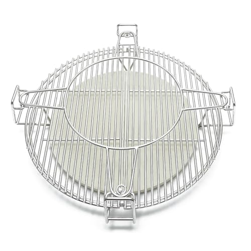 Cooking Grates with Ceramic Heat Deflectors System for Kamado Joe Classic