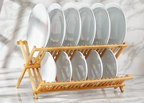 Premium Natural Bamboo Dish Rack