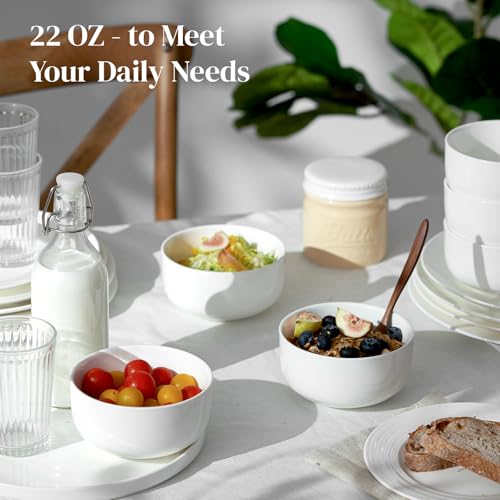 White Ceramic Bowls Set of 6 (6 Count)