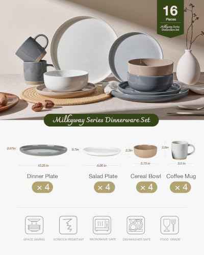 Milkyway 16 Piece Dinnerware Set with Mugs (4 Count)