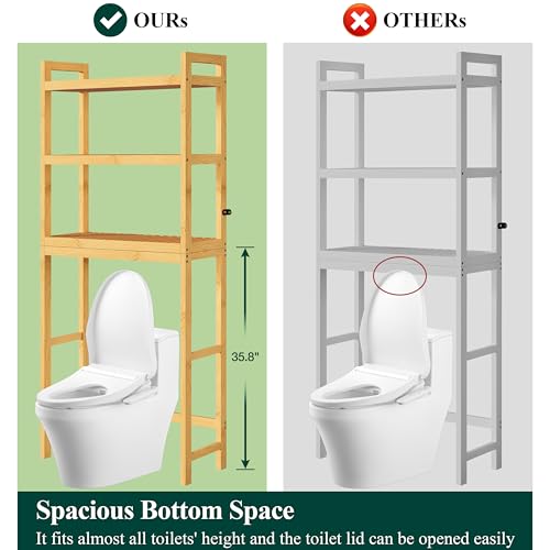 Bamboo Over The Toilet Storage Cabinet (3 Count)
