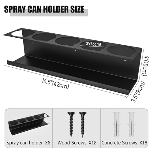 6 Pack Spray Bottle Holder Wall (6 Count)