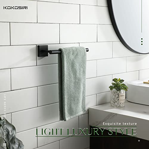 Towel Bar Matte Black Bathroom Hardware Hand Towel Rails Wall Mounted Kitchen Toilet Cabinet Paper Holder 2 Pack