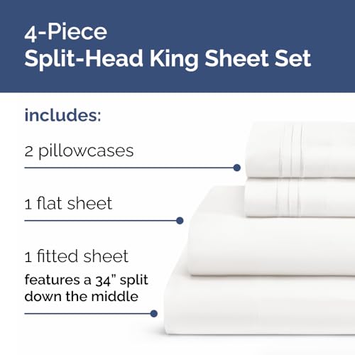 Flex Top Split Head King 4 Piece Sheet Set