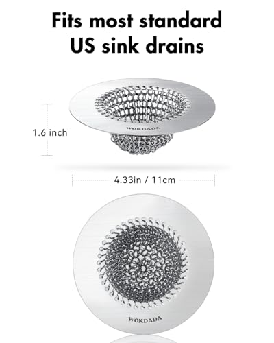 4 Pack Reversible Kitchen Sink Drain Strainer (4 Count)
