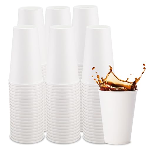 Coffee Cups 16 oz [300 Pack] Disposable Paper Cups for Hot or Iced Coffee Cup (300 Count)