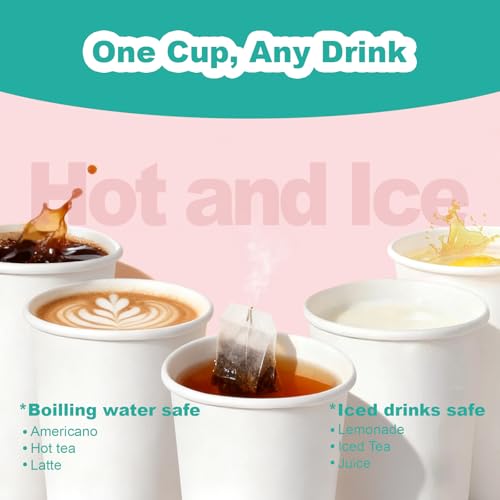 12 oz 100 Pack Disposable Coffee Cups (100 Count)