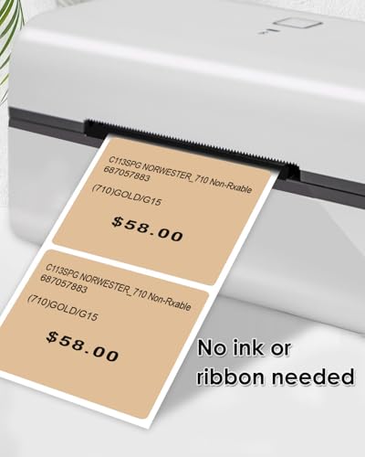 2"x2" Brown Square Thermal Labels