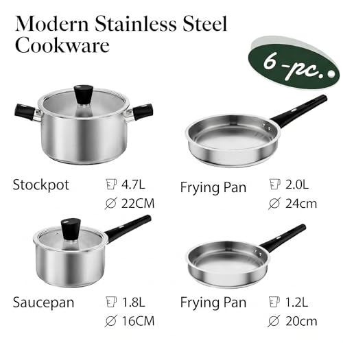 Stainless Steel Pots and Pans Set Non Toxic