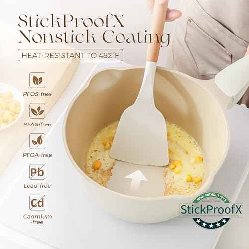 Ceramic Nonstick Saucepan with Lid (2 Count)