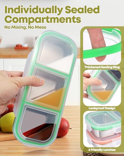 2 Pack Stainless Steel Snack Containers (2 Count)