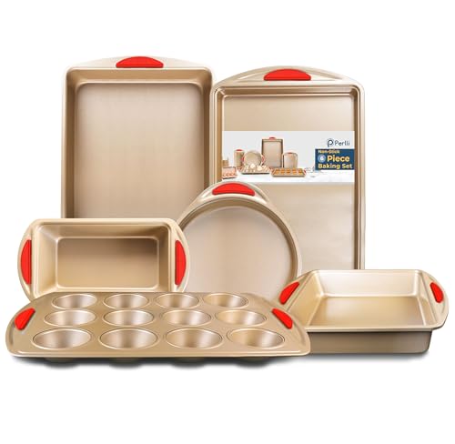 Baking Kit Nonstick Gold Steel Oven Set (6 Count)