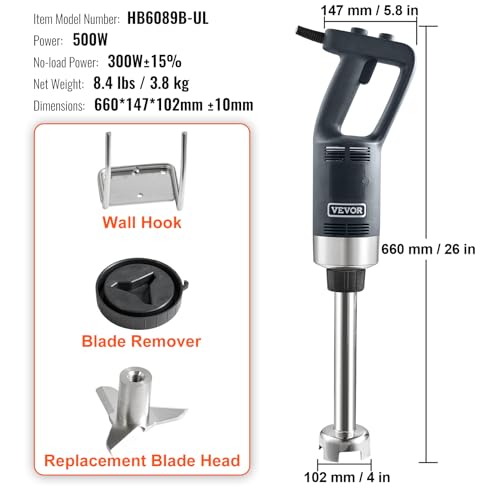 500W 12 Inch Heavy Duty Hand Mixer