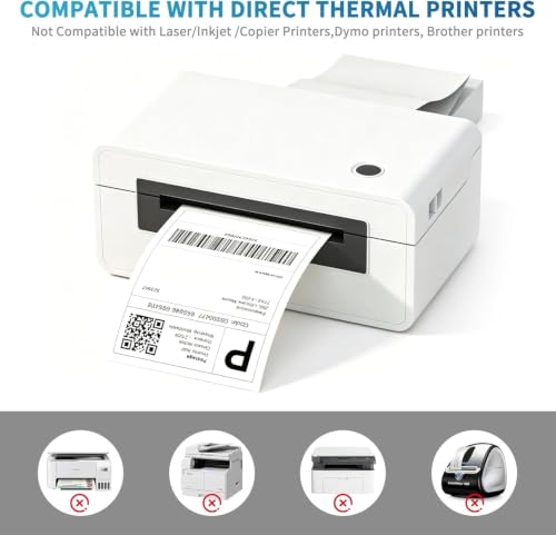 4" x 6" Zebra Fanfold Direct Thermal Shipping Labels