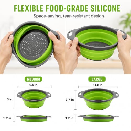 2 Pack Collapsible Colander Set (2 Count)