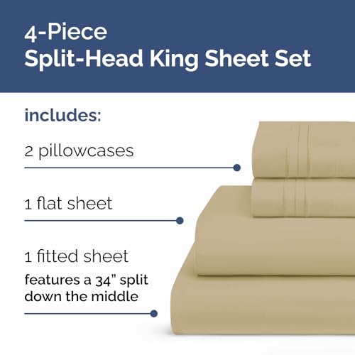 Flex Top Split Head King 4 Piece Sheet Set