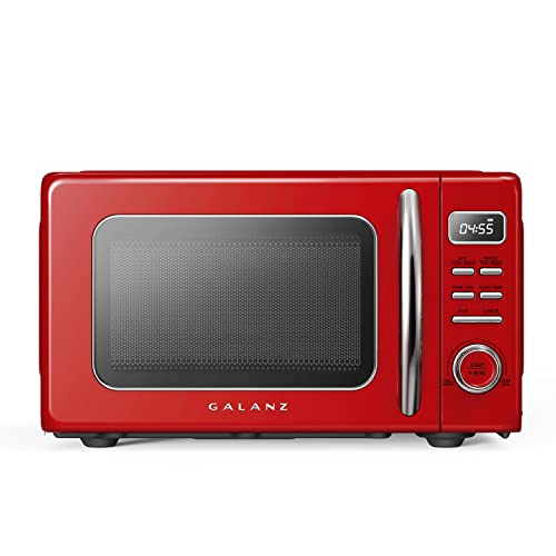 GLCMKZ09RDR09 Retro Countertop Microwave Oven with Auto Cook & Reheat