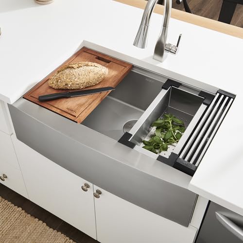 36-in 16-Gauge Rounded Apron-Front Farmhouse Sink - RVH9300