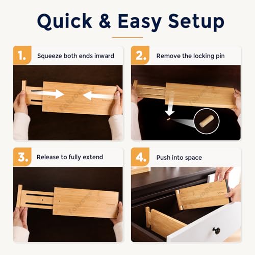 Dresser Drawer Organizers 6 Pack (6 Count)