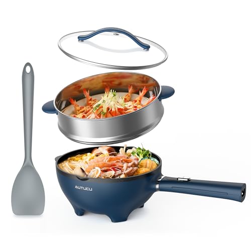 3 Quart Electric Hot Pot & wok Nonstick with Steamer