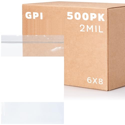 500 Count 6" x 8" Zip Bags