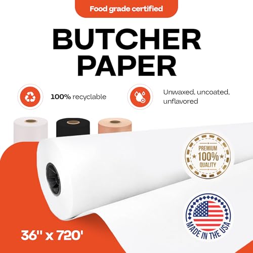 White Butcher Paper Roll 36" x 8640" (2160 Sq Ft)