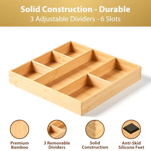 Bamboo Desk Drawer Organizer
