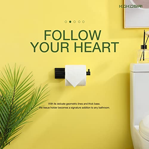 Toilet Paper Holder for Bathroom Toilet Roll Holder Hold Mega Rolls Matte Black Stainless Steel B2005BK