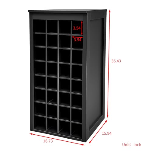 8 Tier Freestanding Wine Rack Wood