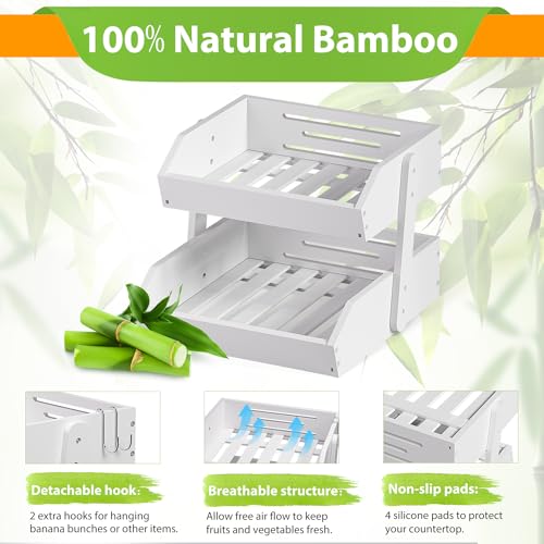 Bamboo Fruit Basket for Kitchen