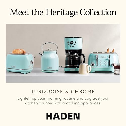 Heritage 1.7 Liter Stainless Steel Retro Electric Tea Kettle with Auto Shutoff and Dry Boil Protection