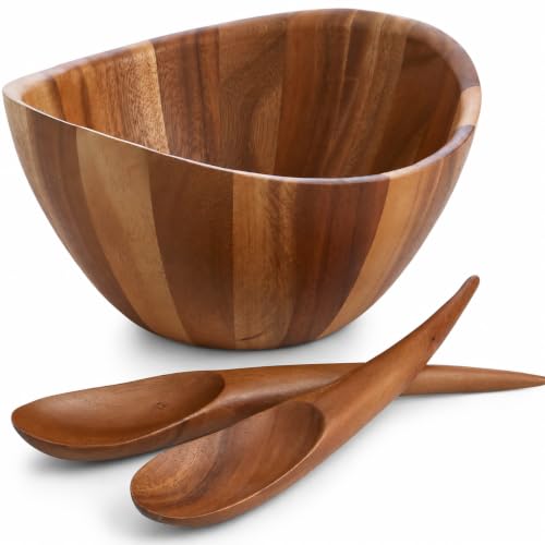 Gourmet Harmony 3 Piece Wooden Salad Bowl Set