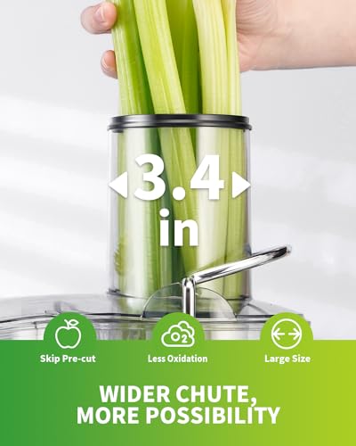 1300W Powerful Juicer Machines with Larger 3.4" Feed Chute 56oz Jug