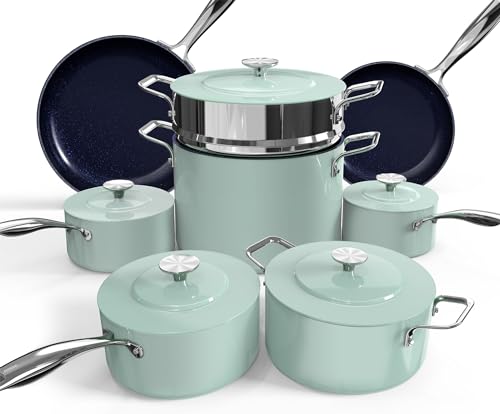 Lux 13pc Forged Lightweight Nonstick Ceramic Cookware Set