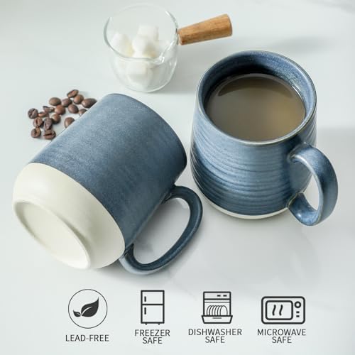 Coffee Cups 15 oz Coffee Mugs Ceramic with Handles Set of 6