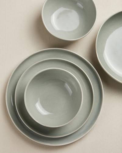 24 Pieces Dinnerware Set for 6 with Pasta Bowls