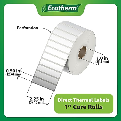 2.25" x .5" Thermal Labels (13840 Count)