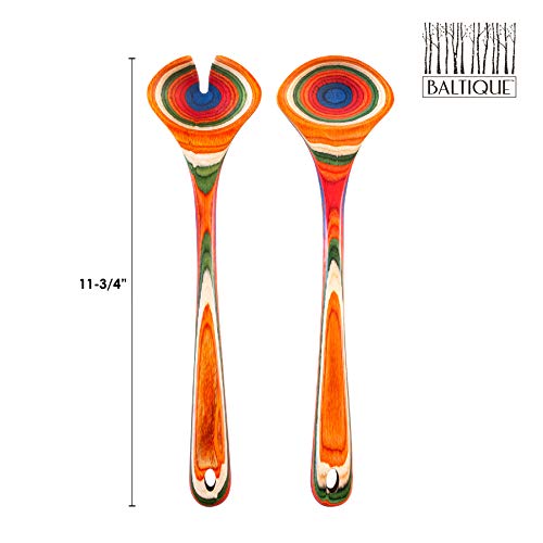 Baltique Marrakesh Collection Wooden Salad Serving Utensils Set (2 Count)