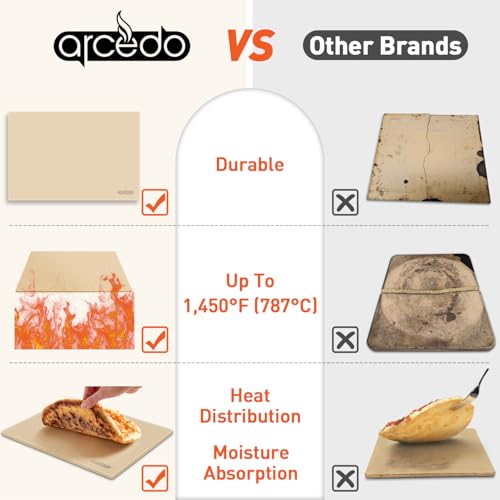 Pizza Stone for Grill 20 x 13.5 Inch