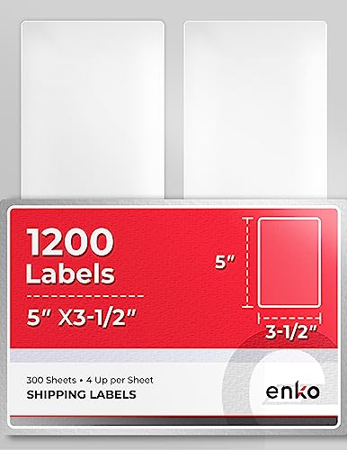 3-1/2 x 5 in 1200 Address, Mailing and Business Sticker Labels (1320 Count)