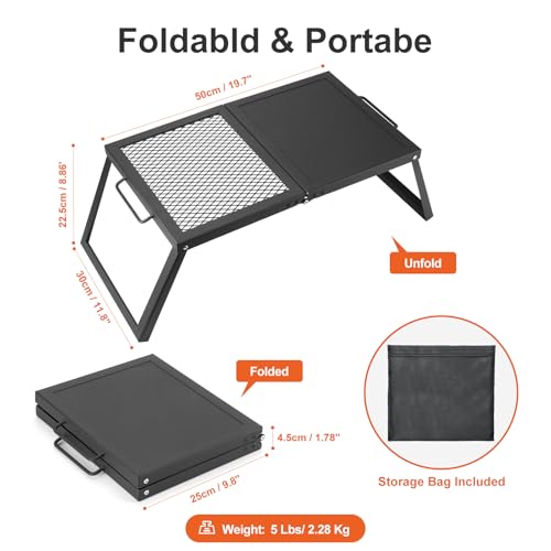 Portable Folding Charcoal Grills for Outdoor Cooking Bonfire BBQ