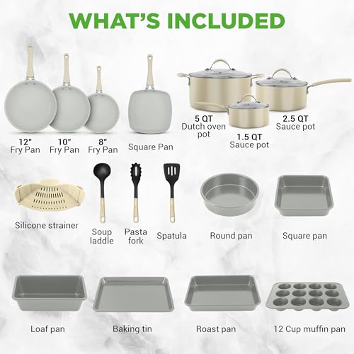 20 Piece Nonstick Cookware & Bakeware Set
