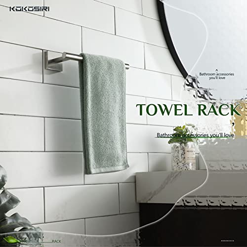 Towel Holder Brushed Nickel Bathroom Accessory Hand Towel Bars Wall Mounted Kitchen Cabinet Paper Holder Stainless Steel 2 Pack